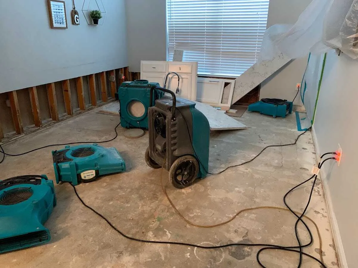 Dehumidifier in flood-cut room for Water Extraction & Removal in Tuckahoe